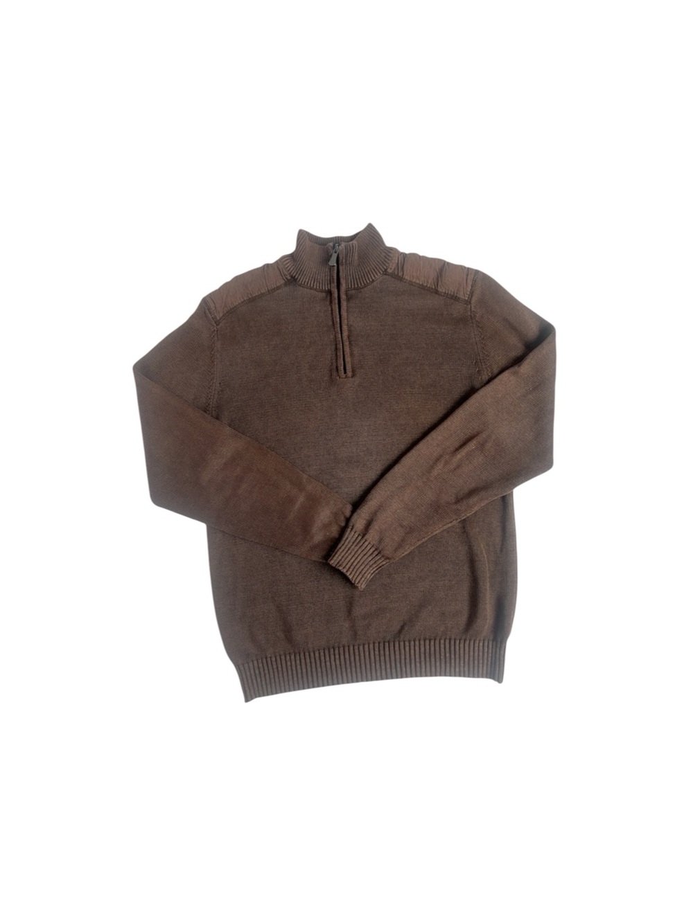 Method Men's Brown Zip-Neck Sweater